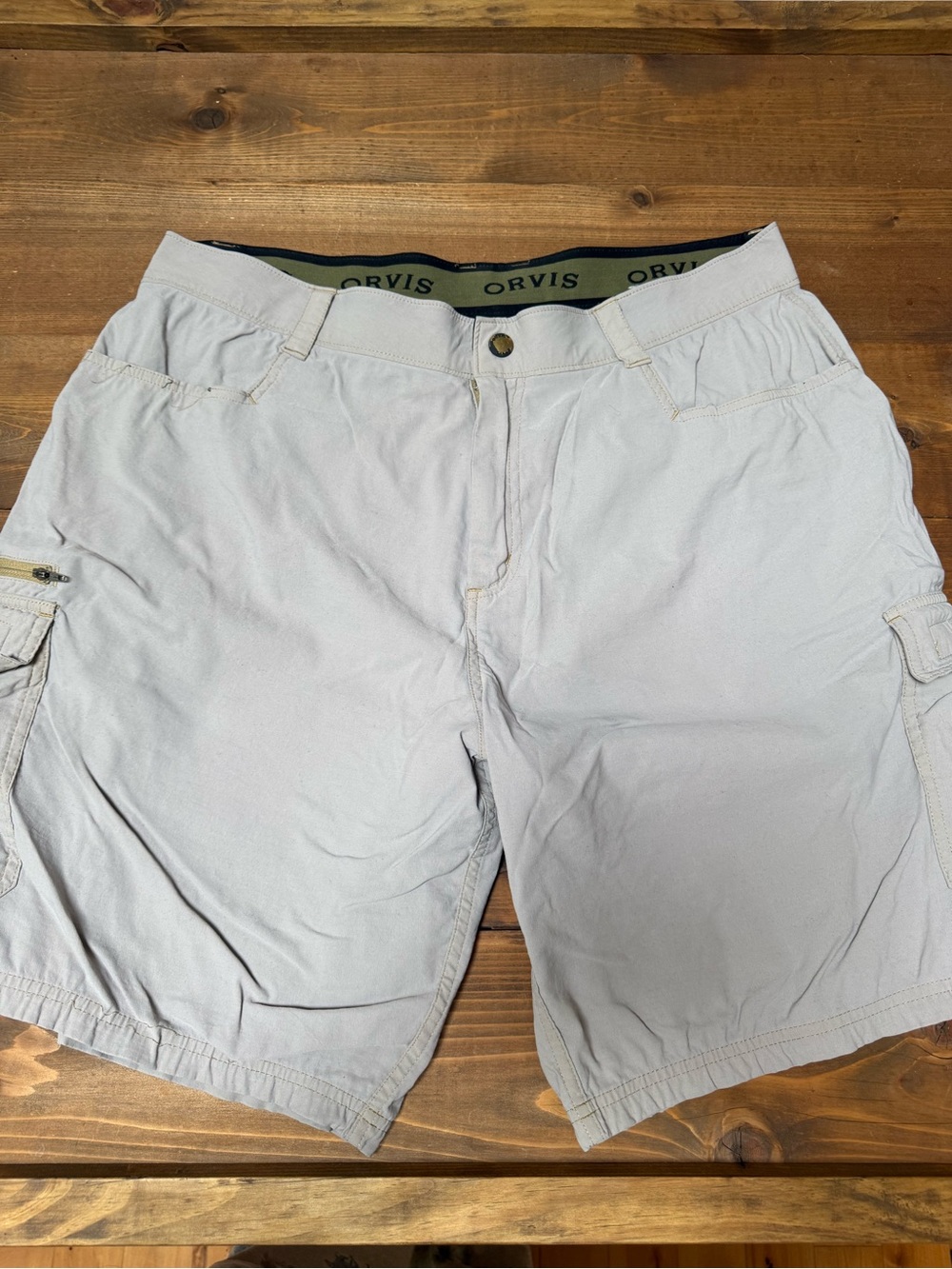 Orvis Light Gray Cargo Shorts